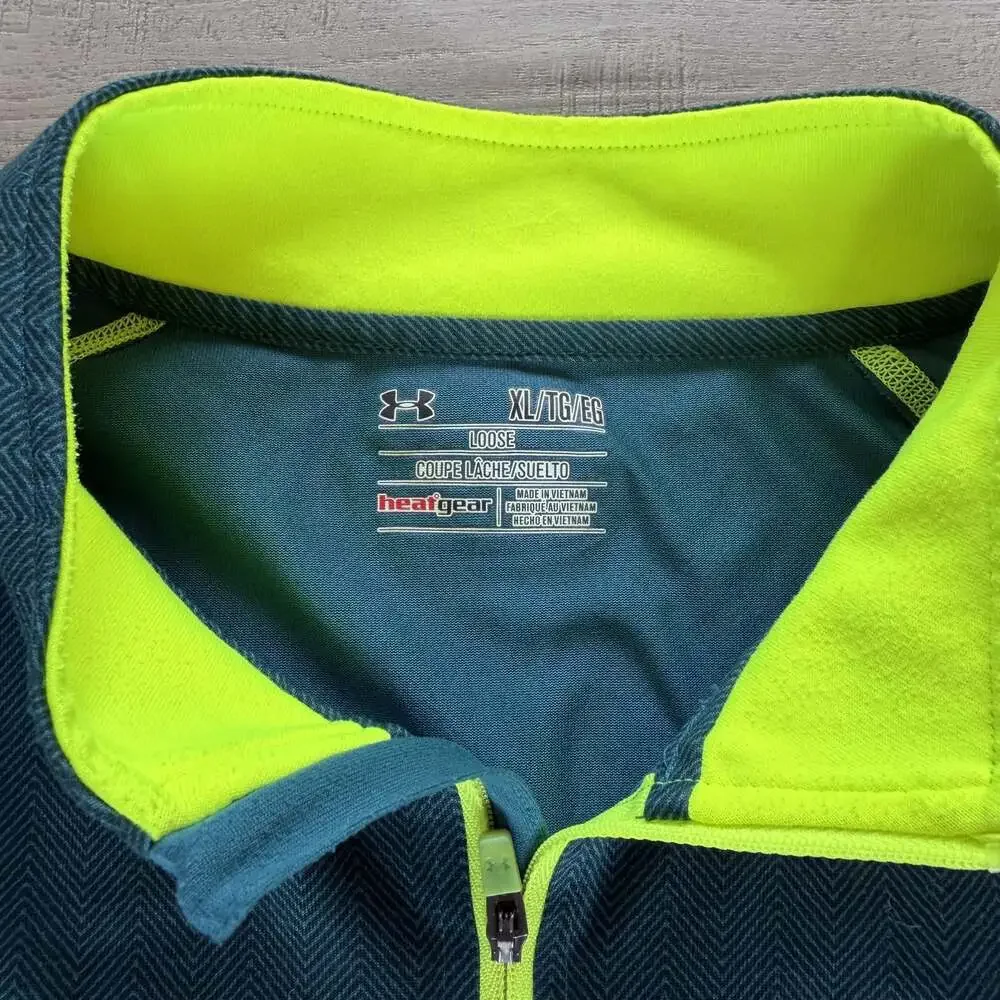 Under Armour Quarter Zip Pullover Mens XL Teal